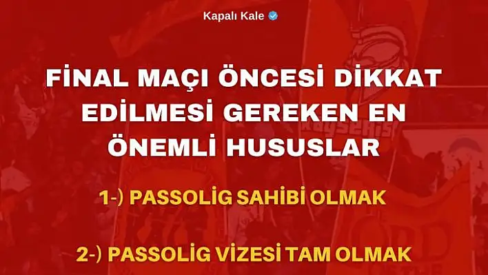 Kapalı Kale'den dikkat çeken paylaşım