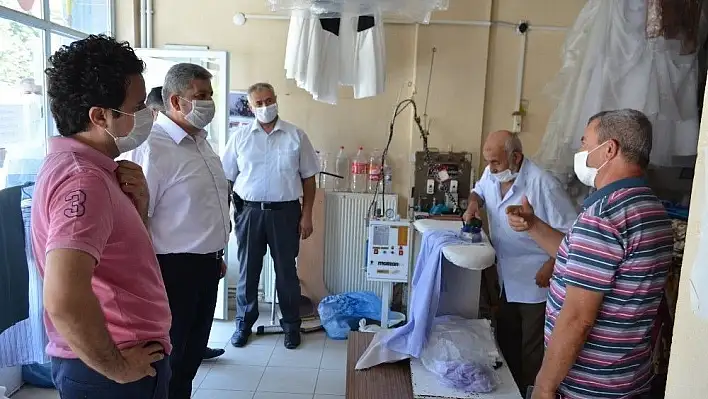 Kaymakam Şahin ve Başkan Altun'dan korona virüs denetimi