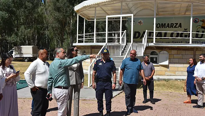Kaymakam ve Başkan şenlik alanında keşfe çıktı