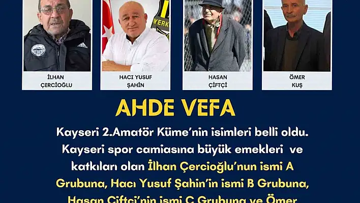 Kayseri futboluna hizmet edenler unutulmadı