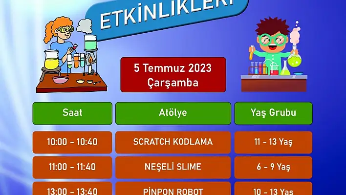 Bilim ve eğlence dolu atölyeler