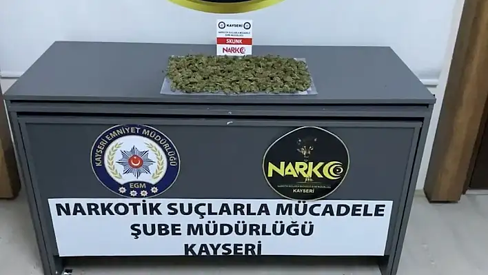 Kayseri'de 1 kilo uyuşturucu yakalandı