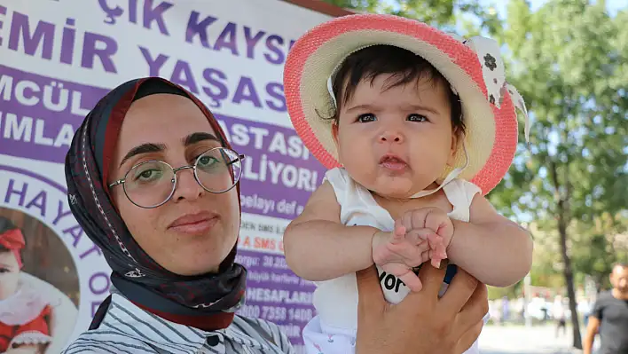 Kayseri'de 4 aylık SMA hastası Alya bebek için kampanya başlatıldı