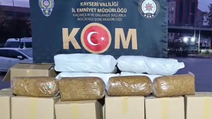 Kayseri'de 821 kilo ele geçirildi