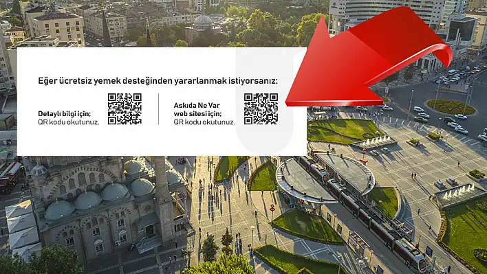 Kayseri'de 'Askıda yemek' uygulaması başladı! Bu kodu okutan ücretsiz yemekten yararlanacak