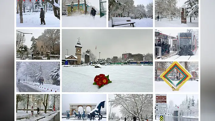 Kayseri'de çekildi! İşte kentten kar manzaraları