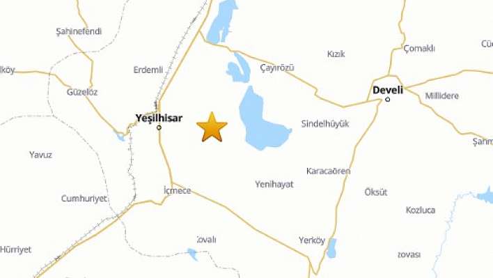 Kayseri'de deprem oldu!