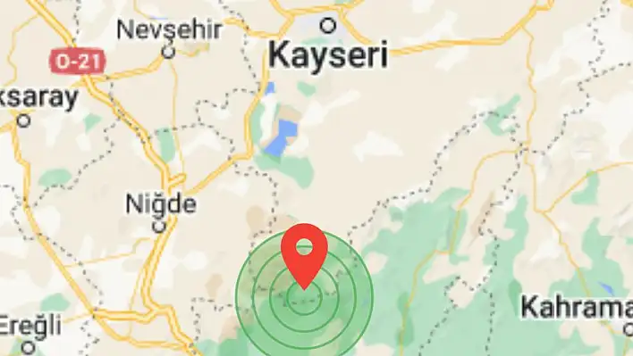 Kayseri'de deprem oldu