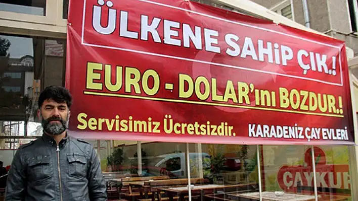 Kayseri'de Dolar ve Euro bozdurana çay bedava