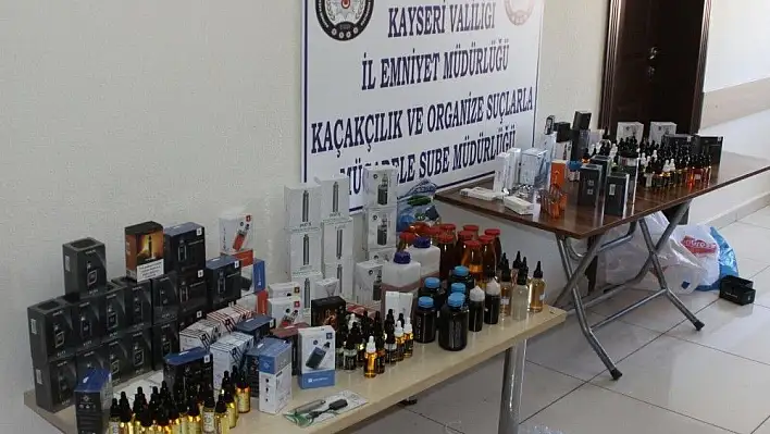 Kayseri'de elektronik sigara ve kaçak sigara operasyonu