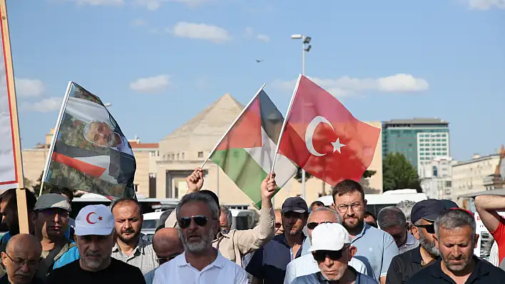 Kayseri'de İsrail protestosu