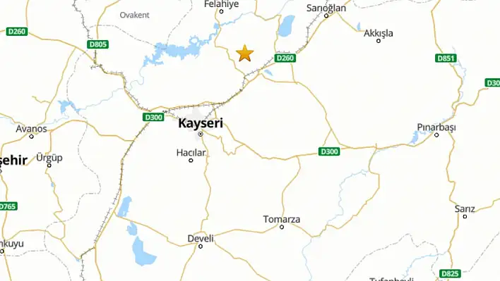 Kayseri'de korkutan sarsıntı