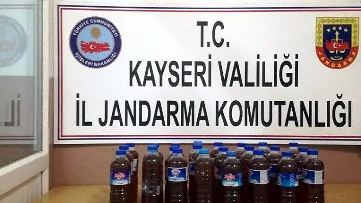 Kayseri'de 12 litre sahte boğma rakı ele geçirildi