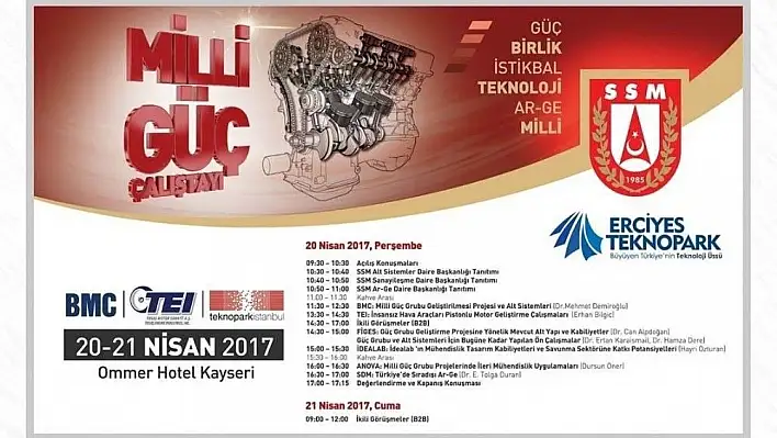 Kayseri'de 'Milli Güç Çalıştayı'  düzenlenecek