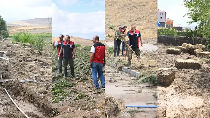 Kayseri'de Müdür, zararı yerinde gördü!