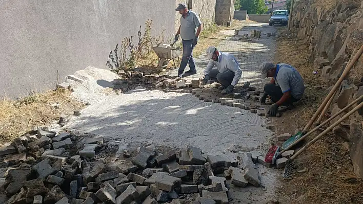 Kayseri'de o ilçenin parke çalışmaları sürüyor!