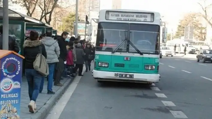 Kayseri'de otobüs durakları kapatılacak