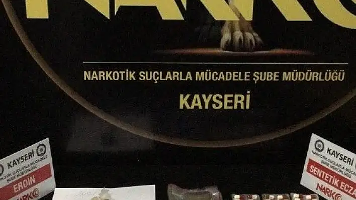 Kayseri'de özel reçeteye tabi 44 tane hap ele geçirildi
