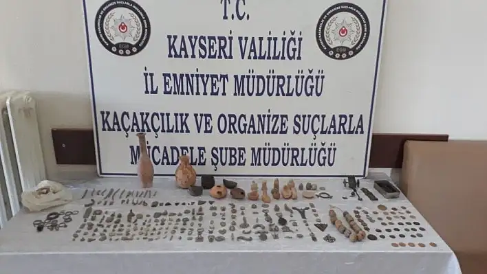 Kayseri'de 167 parça tarihi eser ele geçirildi