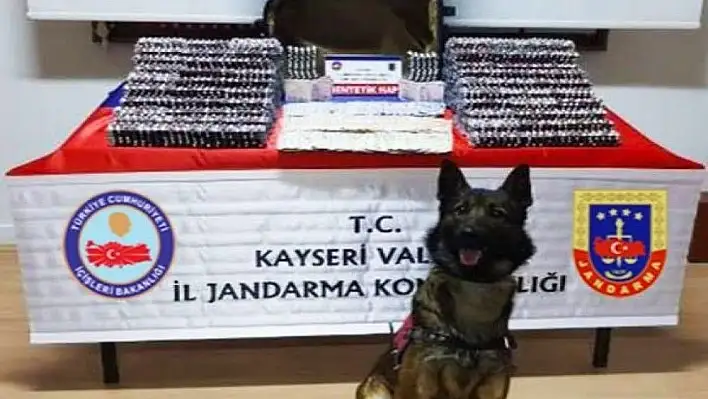 Kayseri'de piyasa değeri 400 bin TL olan uyuşturucu hap ele geçirildi