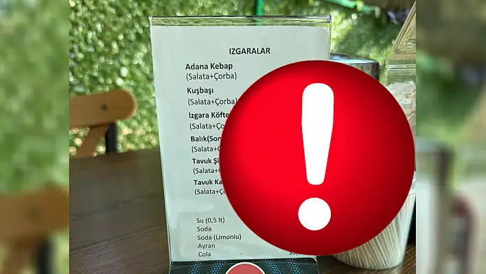 Kayseri'de restorandaki fiyatları görünce 'küçük dilini yuttu'