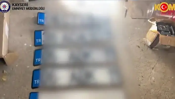 Kayseri'de sahte plaka operasyonu!