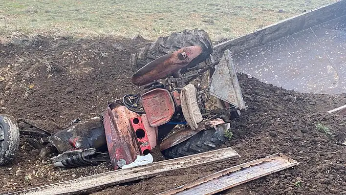 Kayseri'de traktör şarampole uçtu
