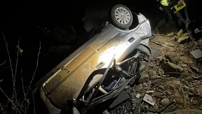 Kayseri'de tüyler ürperten kaza: Otomobil vadiye uçtu