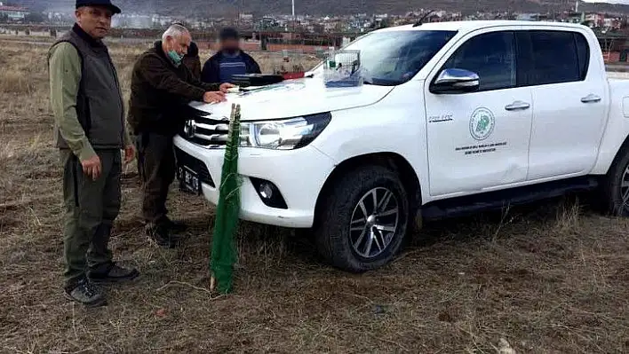 Kayseri'de yasa dışı keten kuşu avlayan 2 şahıs suçüstü yakalandı