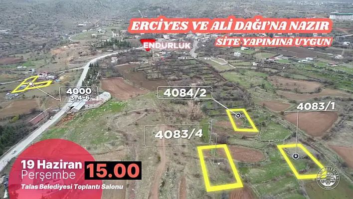 Kayseri'de yatırım yapmak isteyenler dikkat: Belediye villa parseli ve daire satacak