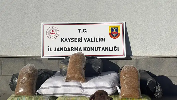 Kayseri'de yolcu otobüsünde 230 kilo ele geçirildi