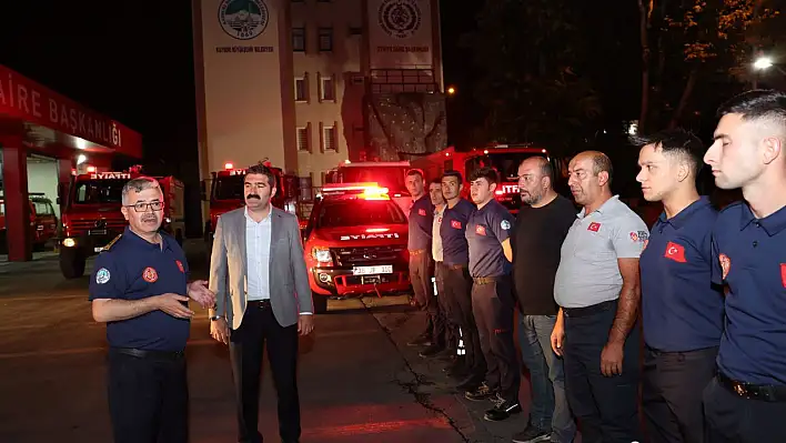 Mersin'deki orman yangınına desteğe gittiler