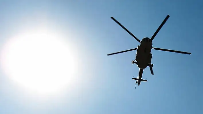 Kayseri'den havalanan helikopter Sivas'a ulaştı!