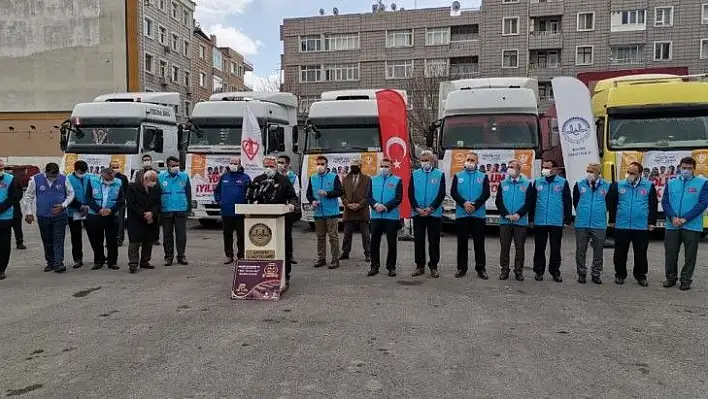 Kayseri'den Suriye'ye 6 tır yardım daha yola çıktı