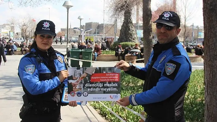 Kayseri Emniyeti'nin dilencilikle mücadelesi sürüyor