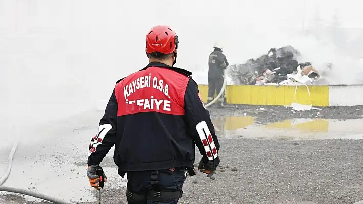 Kayseri OSB İtfaiyesi ve Gaziantep OSB İtfaiyesi ortak tatbikat yaptı