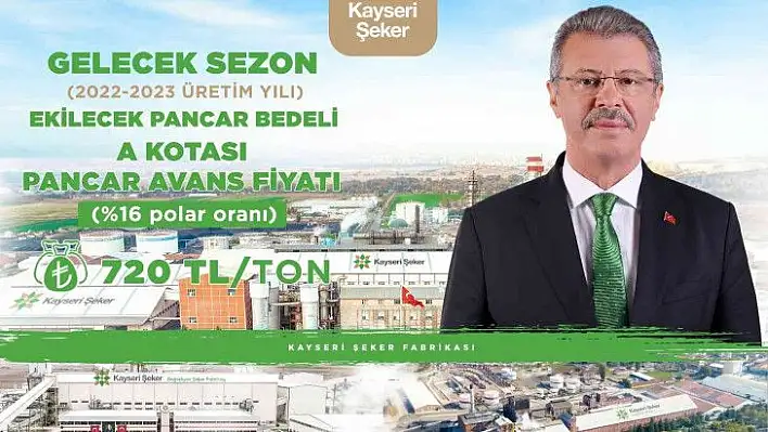 Kayseri Şeker yüzde 71.42 zam yaptı!