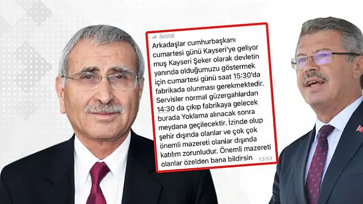 Kayseri Şeker'de tartışılan o mesajla ilgili dikkat çeken gelişme!