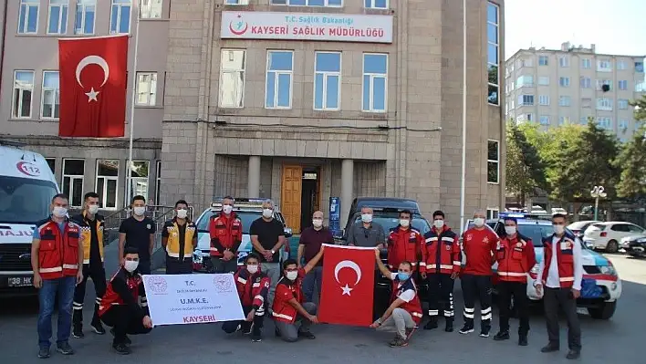 Kayseri UMKE Hatay görevine dualarla uğurlandı