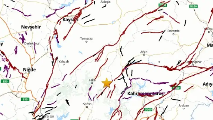 Kayseri'ye 120 km uzaklıkta deprem!