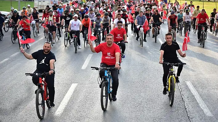 Kayserililer 15 Temmuz için pedal çevirdi