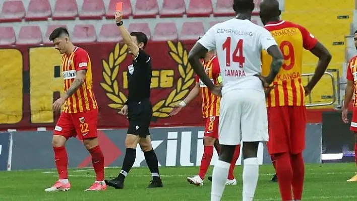 Kayserispor 7 kırmızı kart gördü