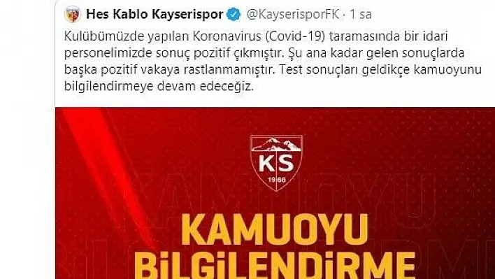 Kayserispor için geçmiş olsun mesajları