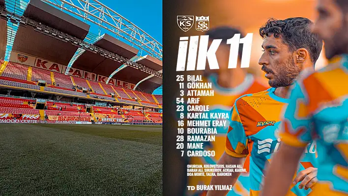 Kayserispor'un ilk 11'i belli oldu