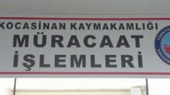 KOCASİNAN KAYMAKAMLIĞI'NDAN GELİR TESTİ DUYURUSU