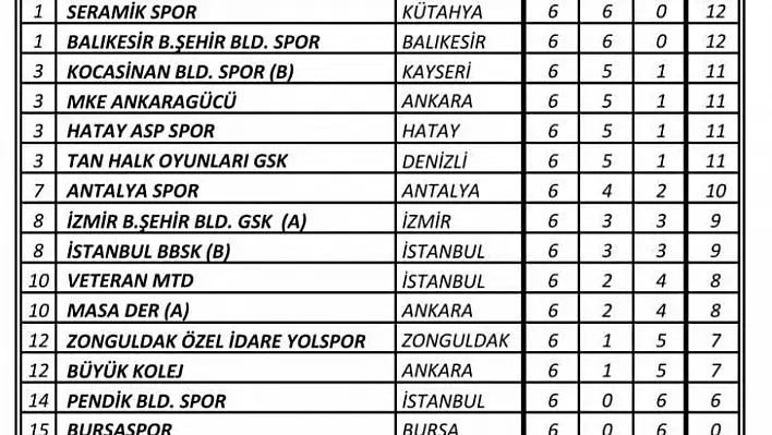 Kocasinan Süper Lig ve 1. Lig'e damga vurdu