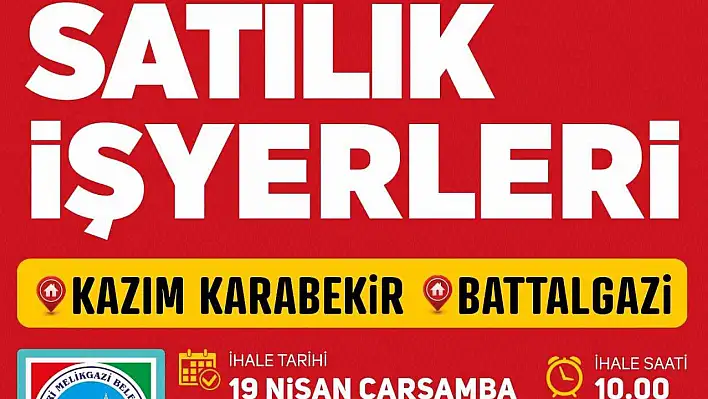 Melikgazi Belediyesi'nde iş yeri ihalesi...