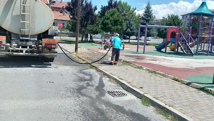 Melikgazi'de kurban kesim yerleri dezenfekte edildi