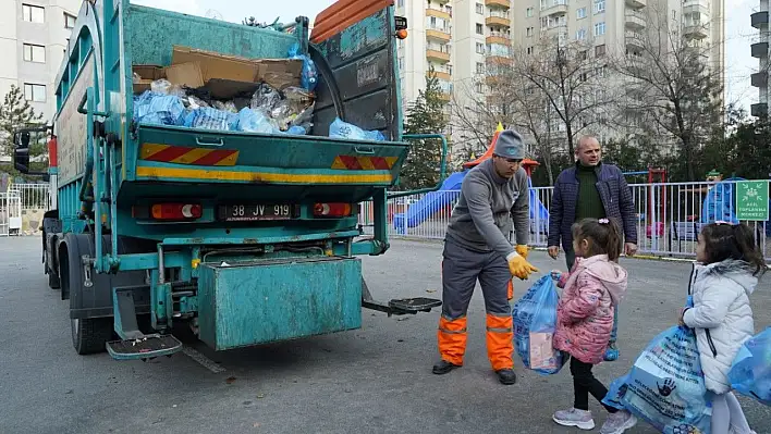 Melikgazi'de, miniklere sıfır atık anlatılıyor