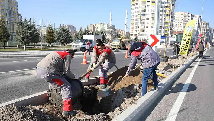 Melikgazi'de yeşillendirme çalışması!